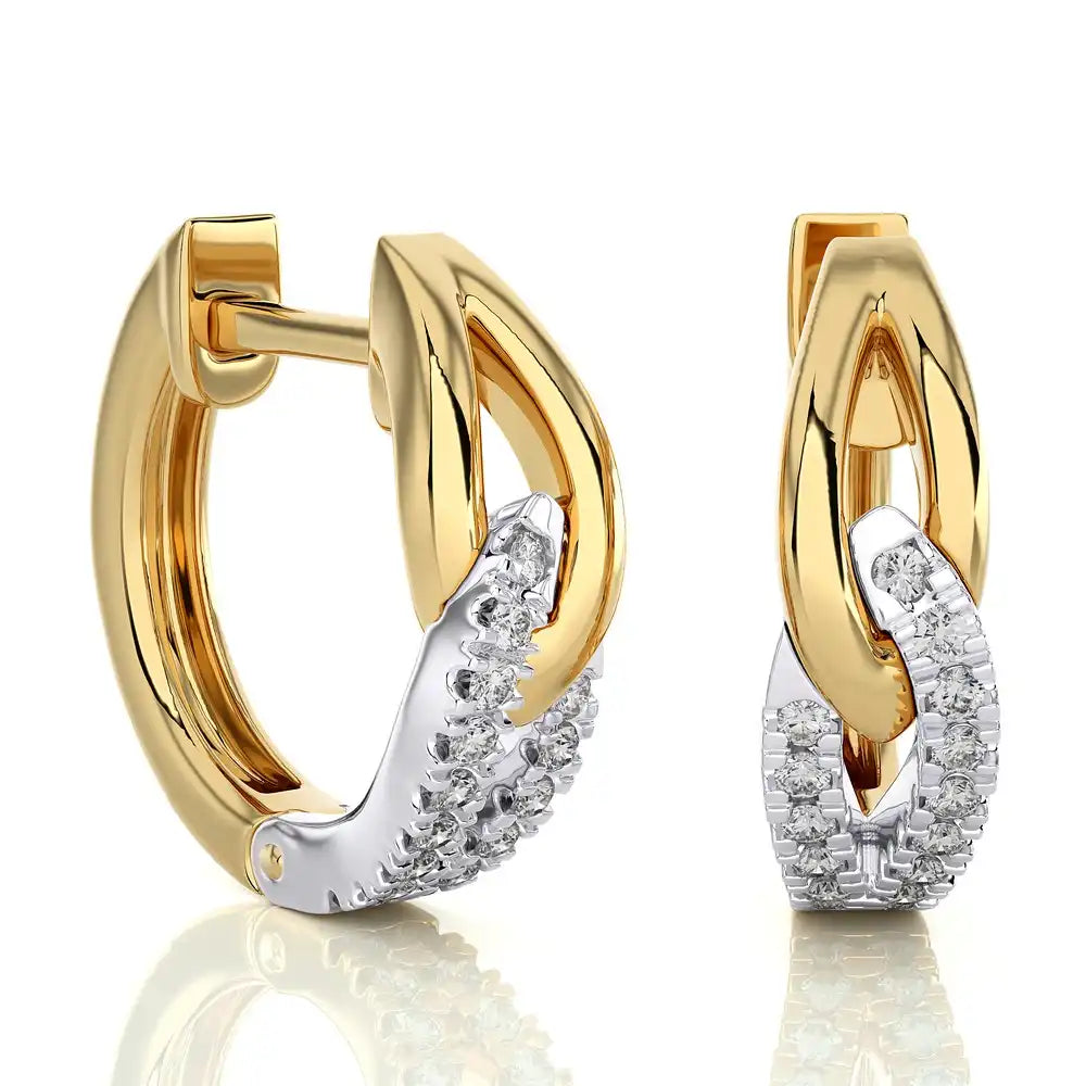 1/6 CTW Two Tone Touch of Elegance Earrings