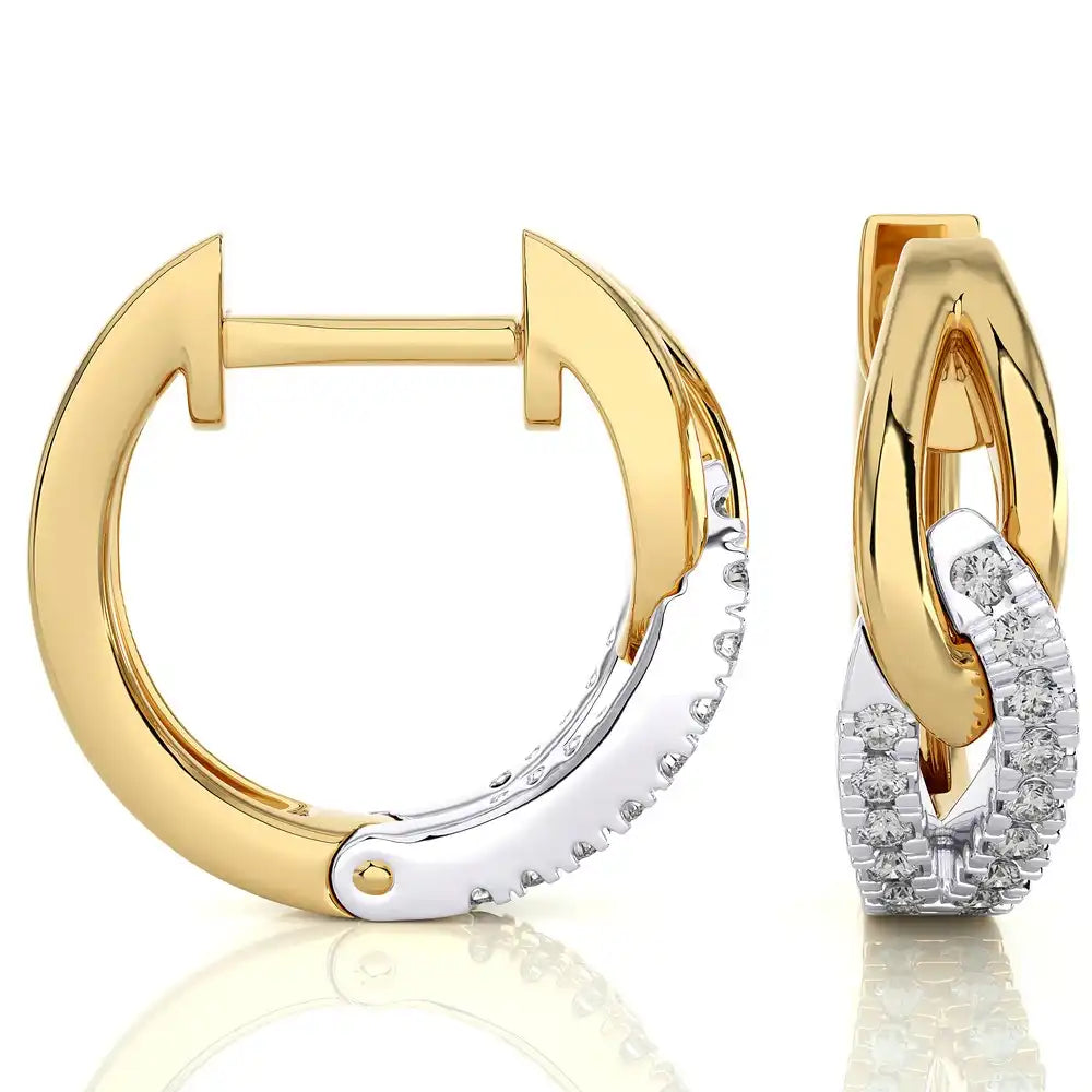 1/6 CTW Two Tone Touch of Elegance Earrings