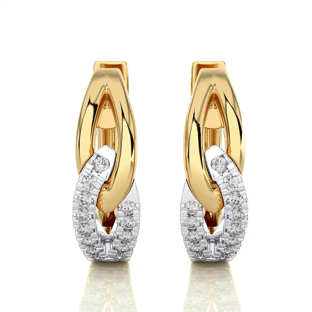 1/6 CTW Two Tone Touch of Elegance Earrings