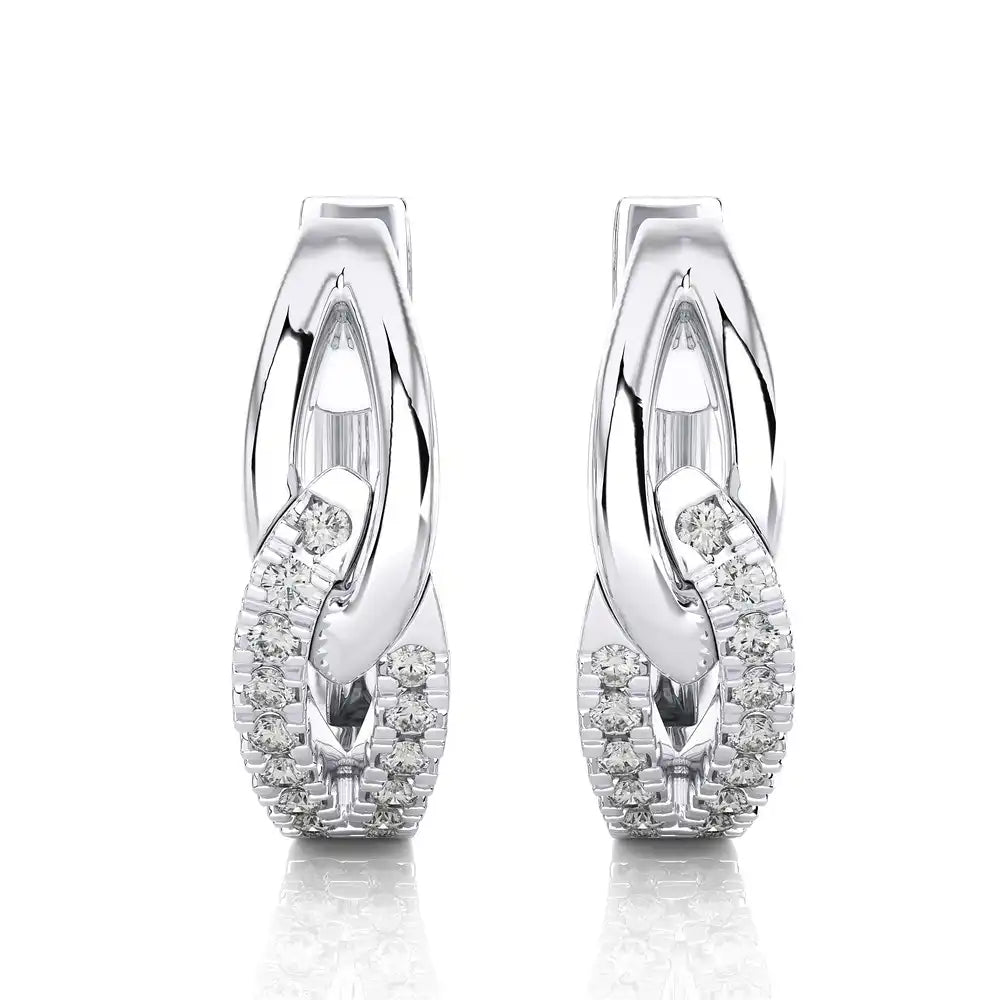 1/6 CTW Two Tone Touch of Elegance Earrings