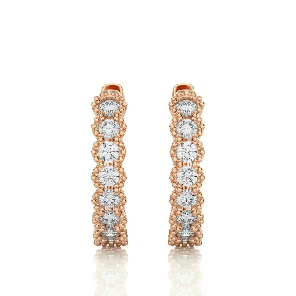 1/3 CTW Diamond Dazzling Unmatched Sparkle Huggie Earrings