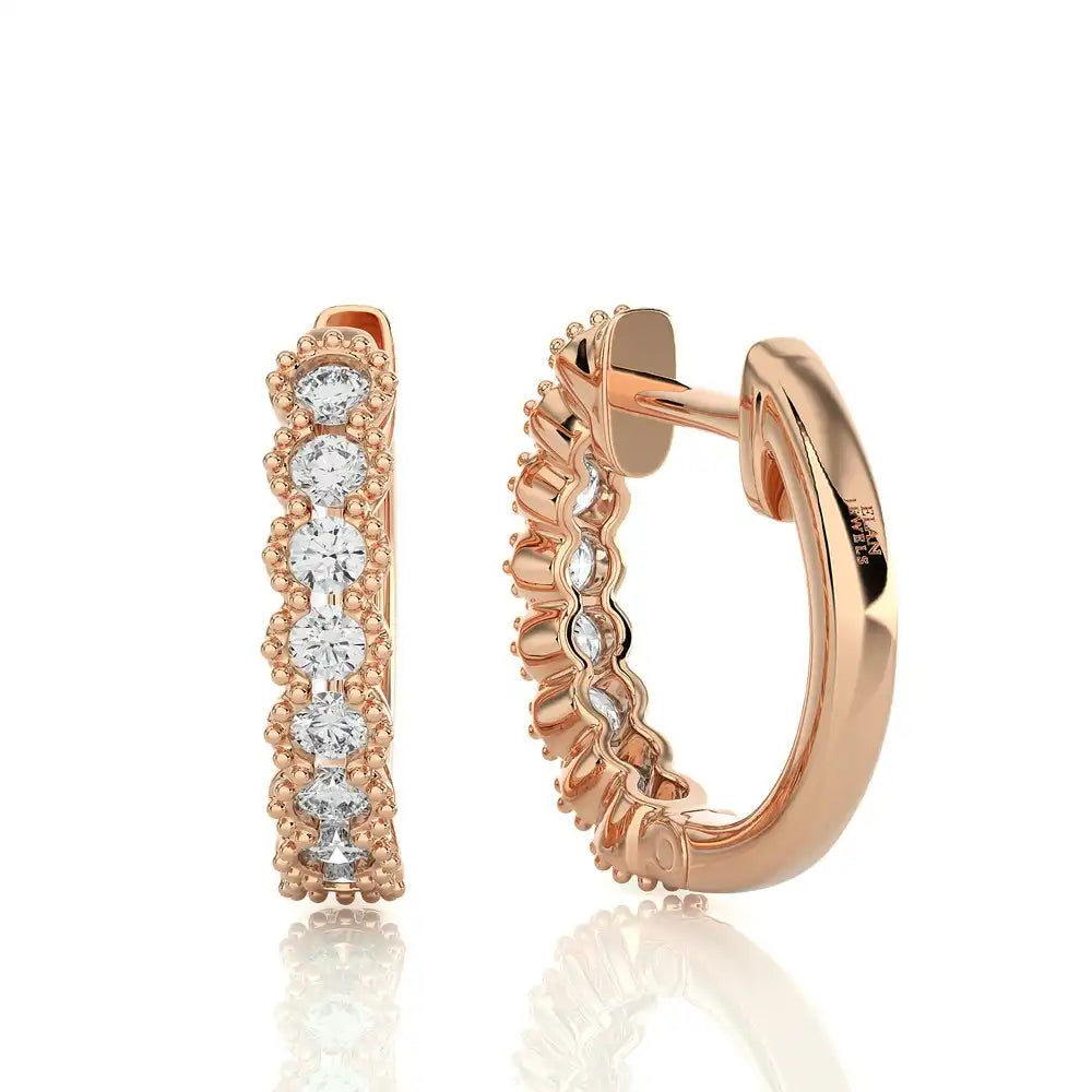 1/3 CTW Diamond Dazzling Unmatched Sparkle Huggie Earrings