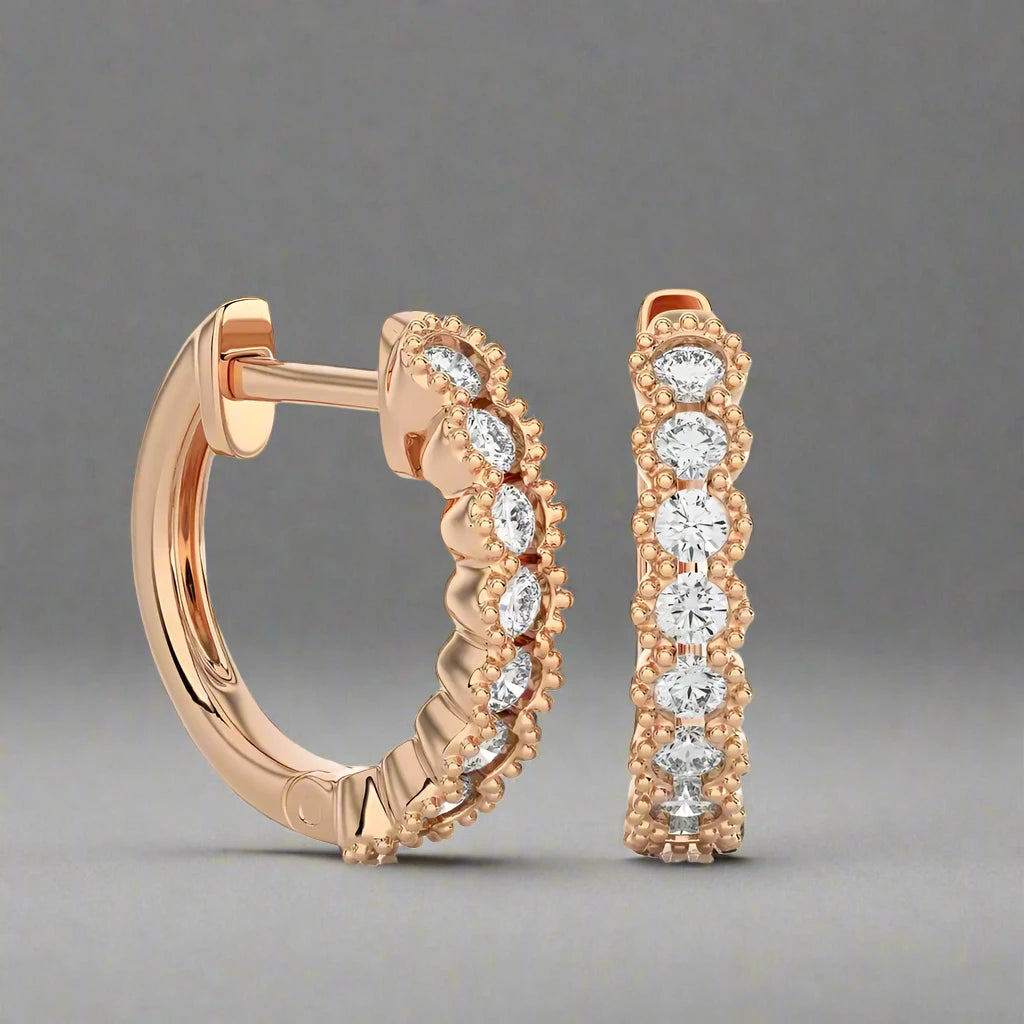 1/3 CTW Diamond Dazzling Unmatched Sparkle Huggie Earrings