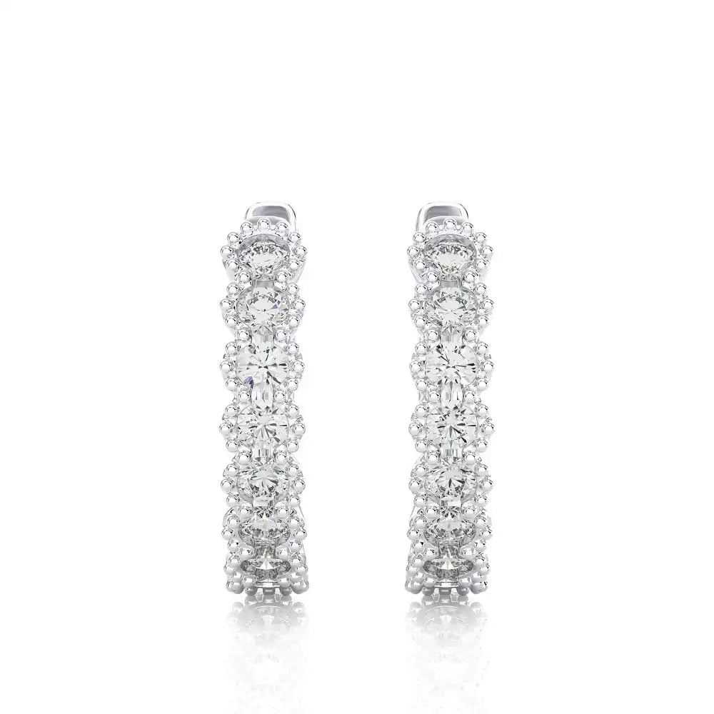 1/3 CTW Diamond Dazzling Unmatched Sparkle Huggie Earrings