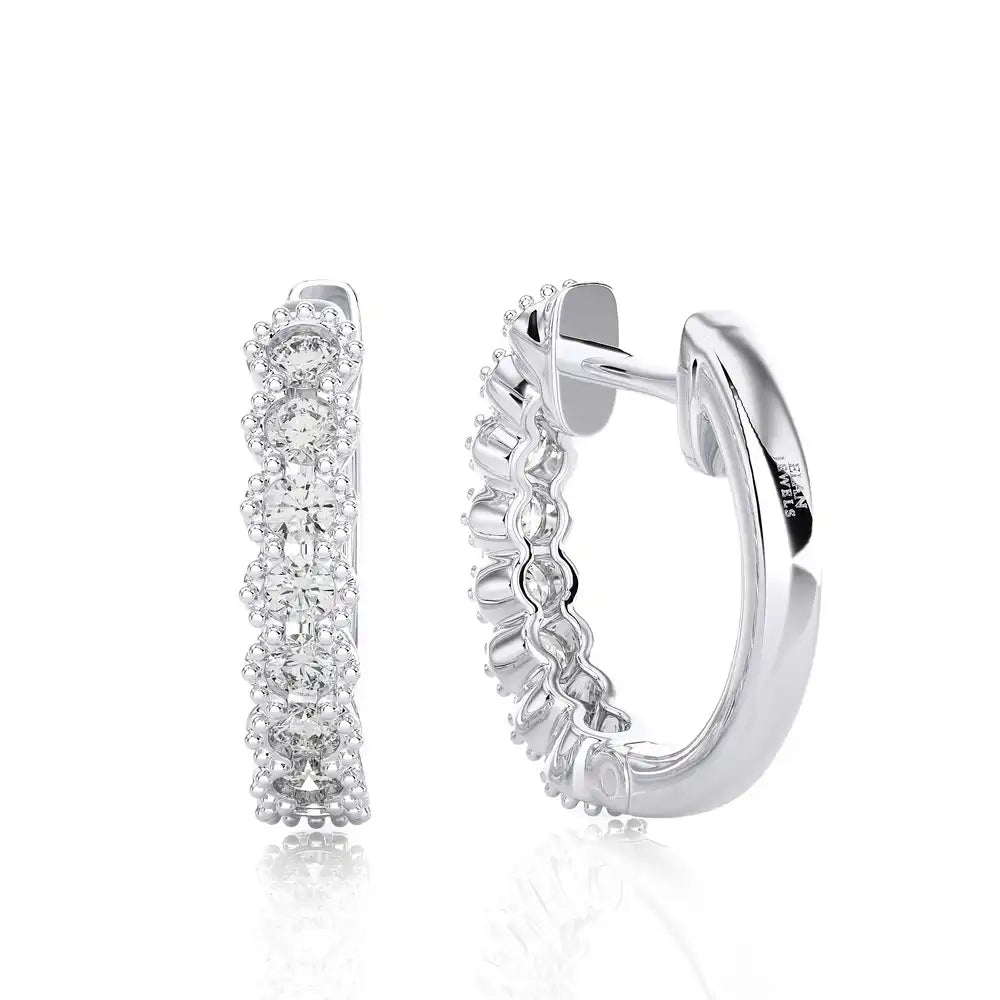 1/3 CTW Diamond Dazzling Unmatched Sparkle Huggie Earrings