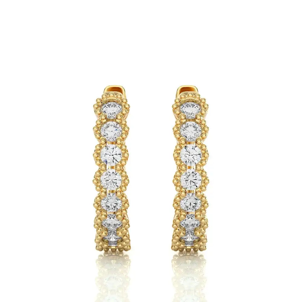 1/3 CTW Diamond Dazzling Unmatched Sparkle Huggie Earrings