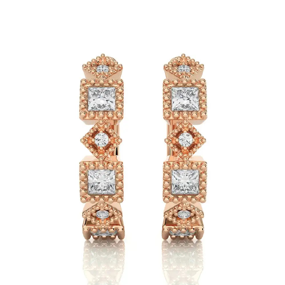 1/15 CTW Diamond Effortlessly Stylish Huggie Earring