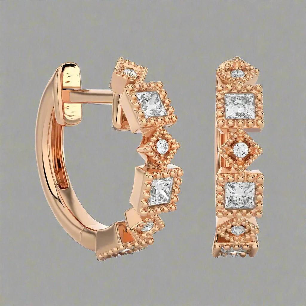 1/15 CTW Diamond Effortlessly Stylish Huggie Earring