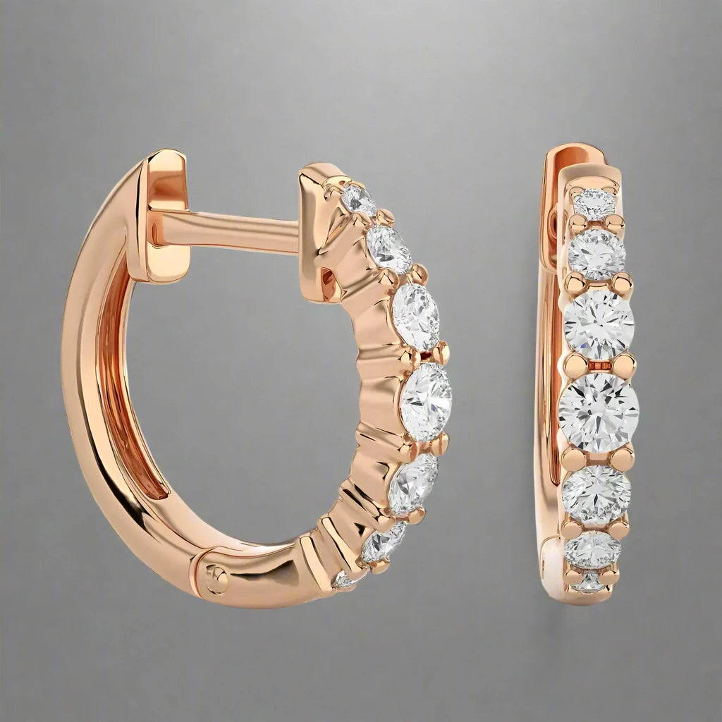 1/3 CTW Timeless Diamond Huggie Earring