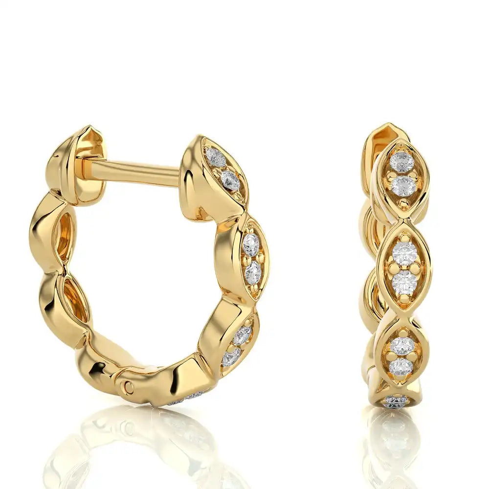 1/15 CTW Sparkling Huggie Earrings