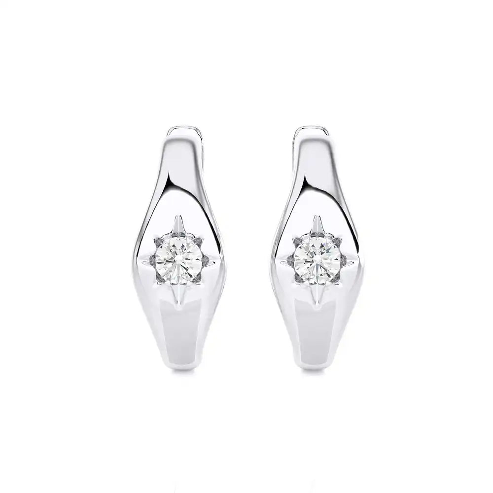 1/10 CTW Star Diamond Graceful Gold Earrings