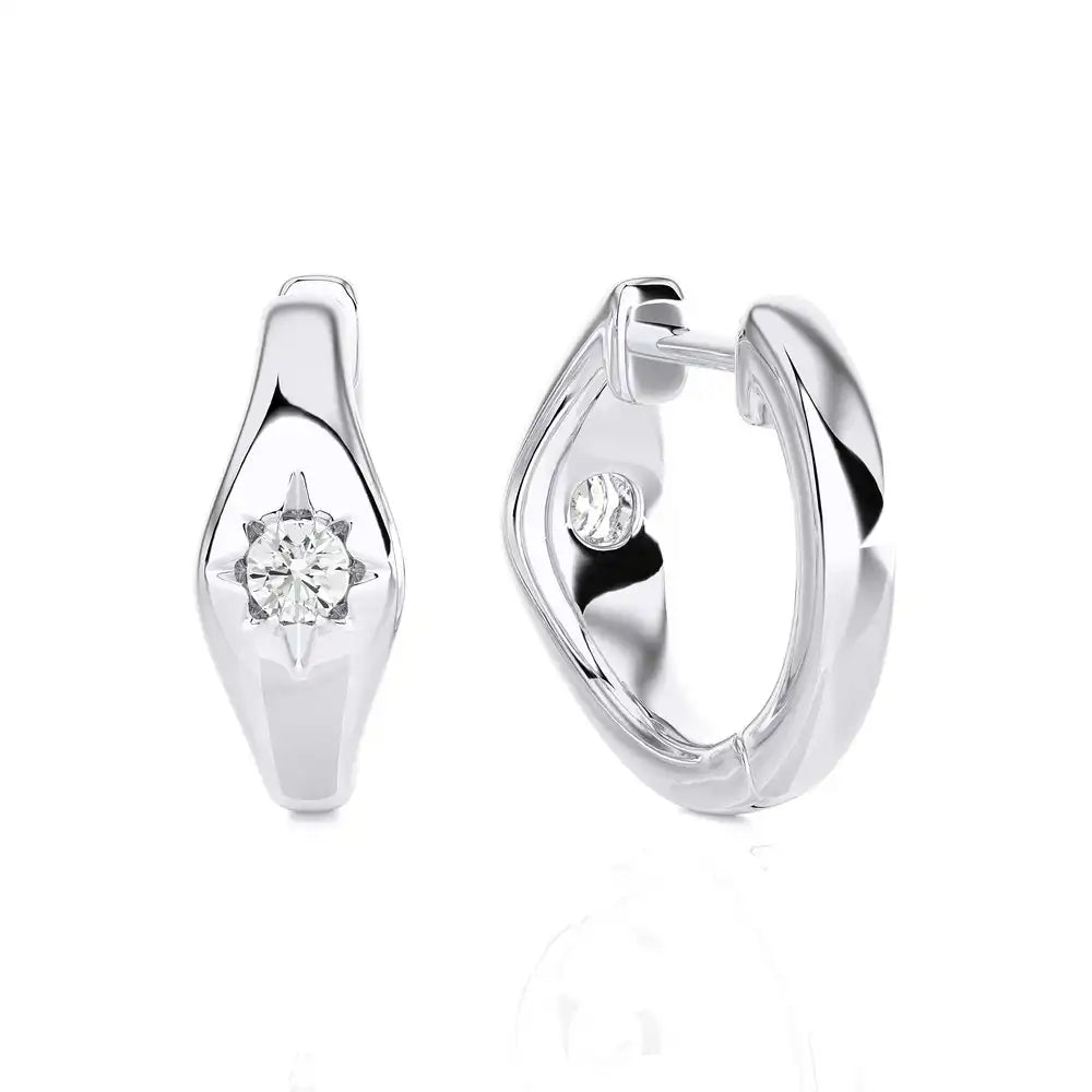 1/10 CTW Star Diamond Graceful Gold Earrings