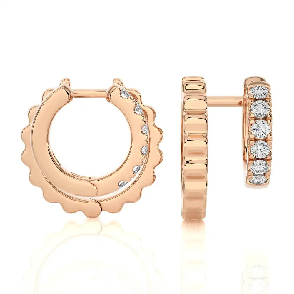 1/4 CTW Diamond Chic Luxurious Huggie Earrings