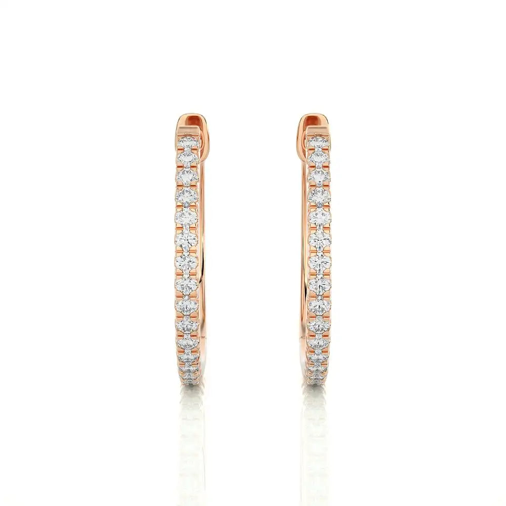 1/4 CTW Classic Elegance Hoop Earrings