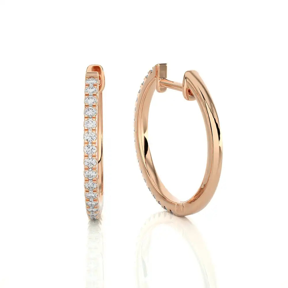 1/4 CTW Classic Elegance Hoop Earrings