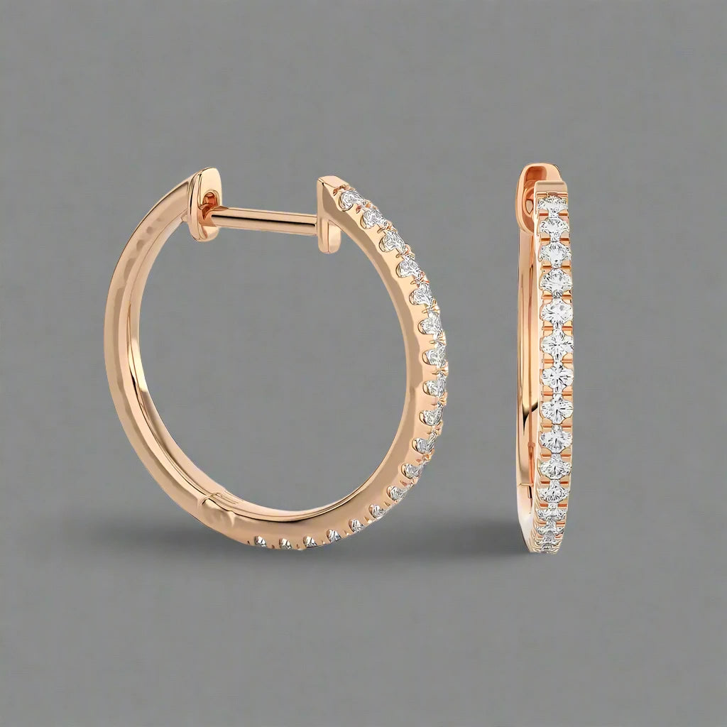 1/4 CTW Classic Elegance Hoop Earrings