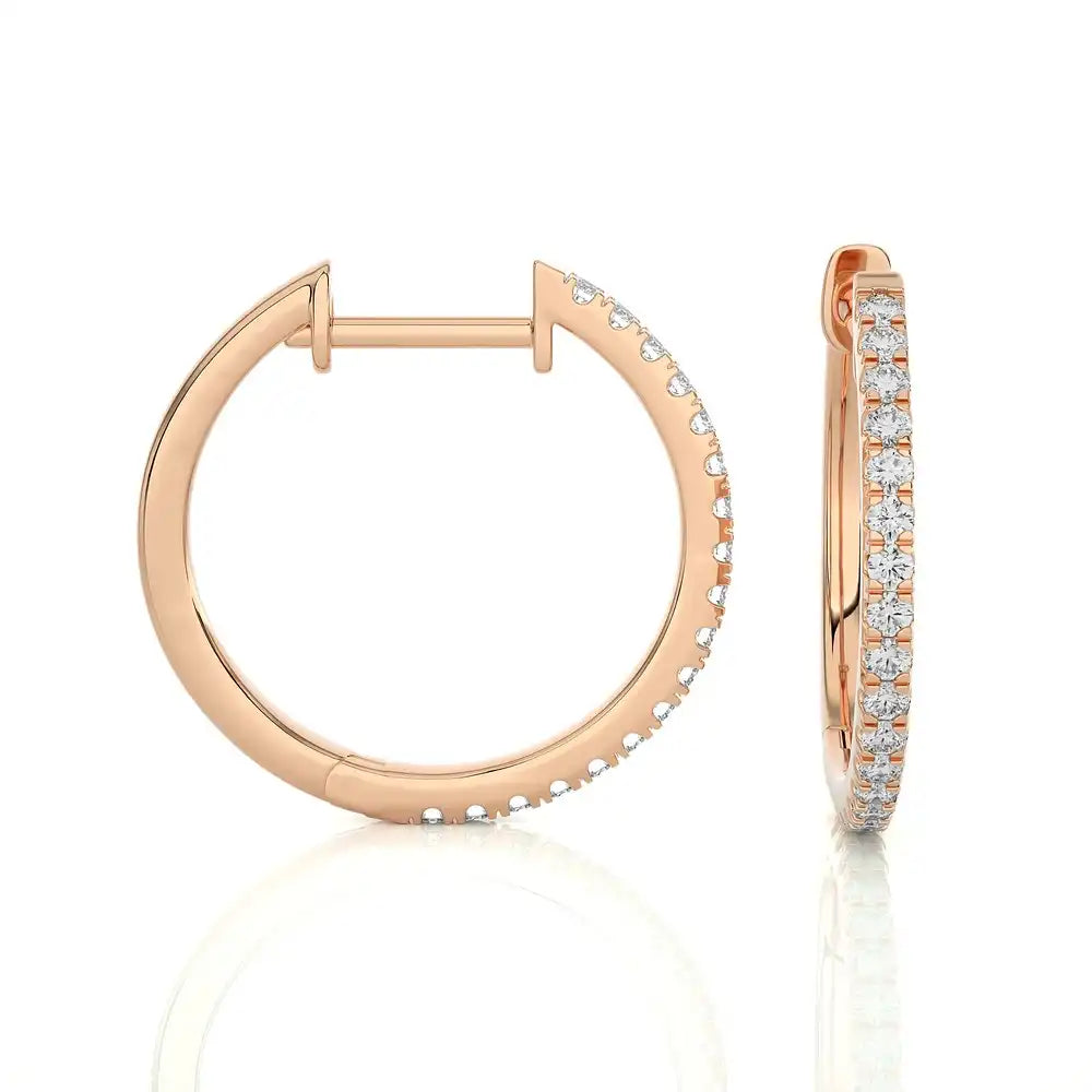 1/4 CTW Classic Elegance Hoop Earrings