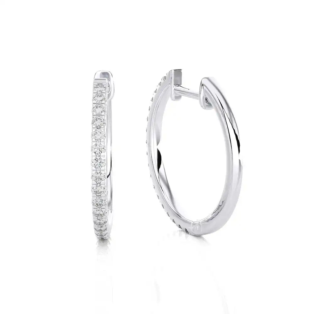 1/4 CTW Classic Elegance Hoop Earrings