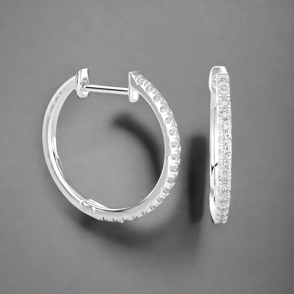 1/4 CTW Classic Elegance Hoop Earrings