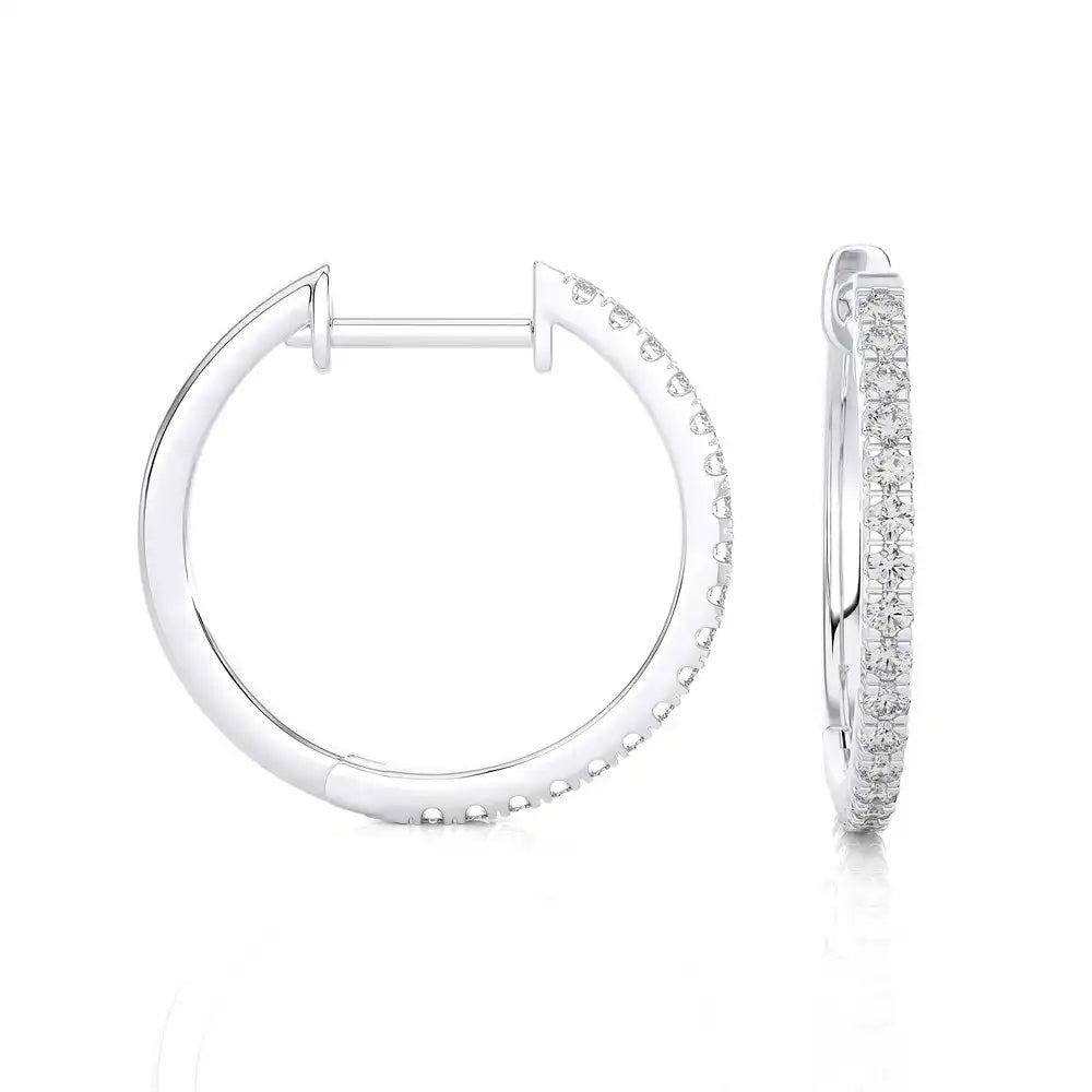 1/4 CTW Classic Elegance Hoop Earrings