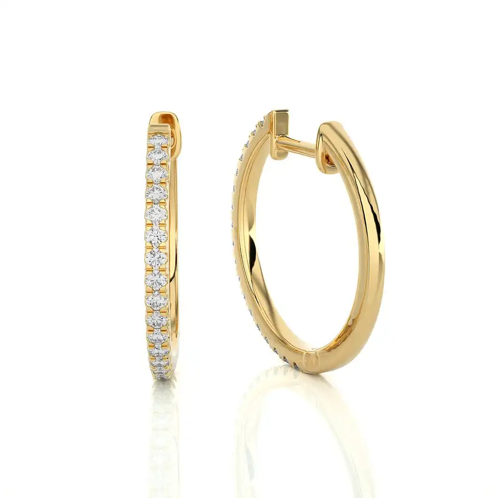 1/4 CTW Classic Elegance Hoop Earrings