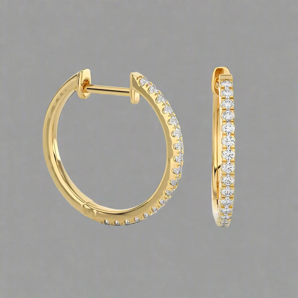 1/4 CTW Classic Elegance Hoop Earrings