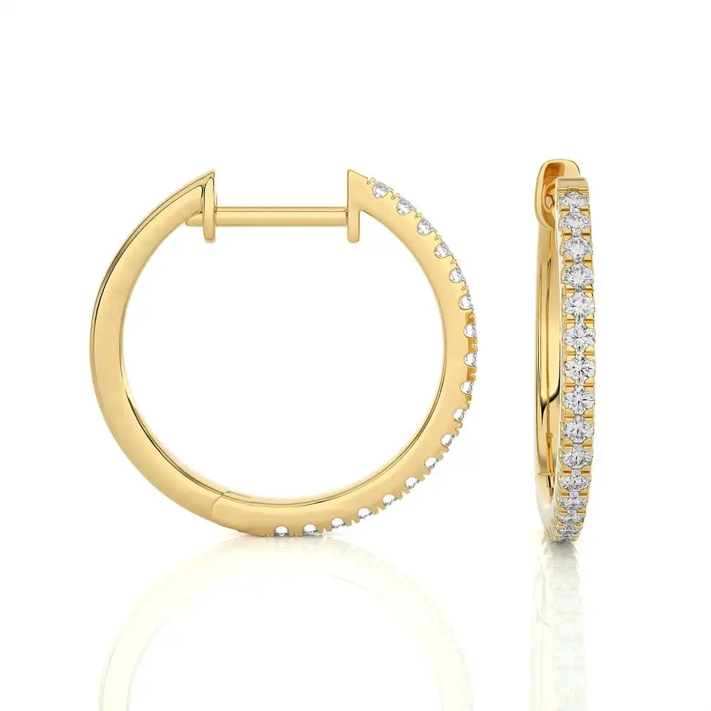 1/4 CTW Classic Elegance Hoop Earrings