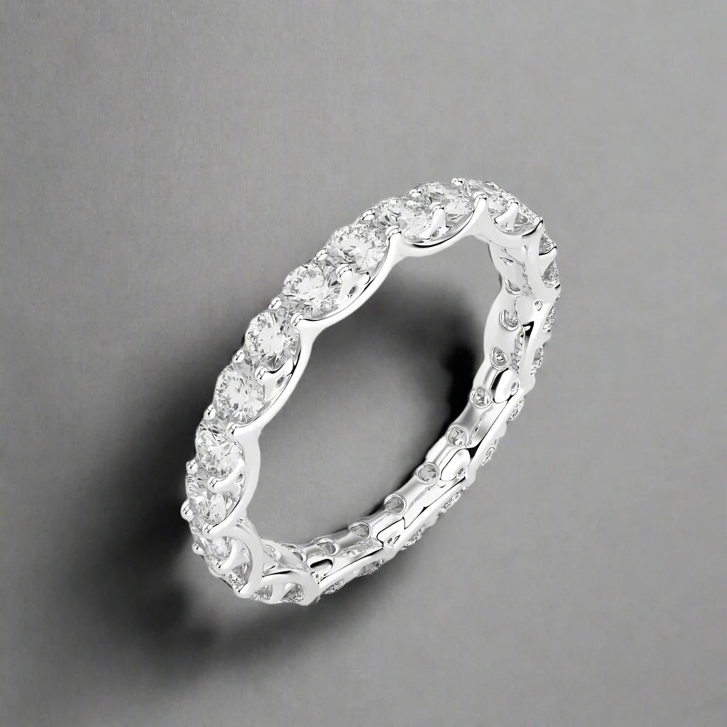 1-1/2 CTW Diamond Prong-Set Full Eternity Band