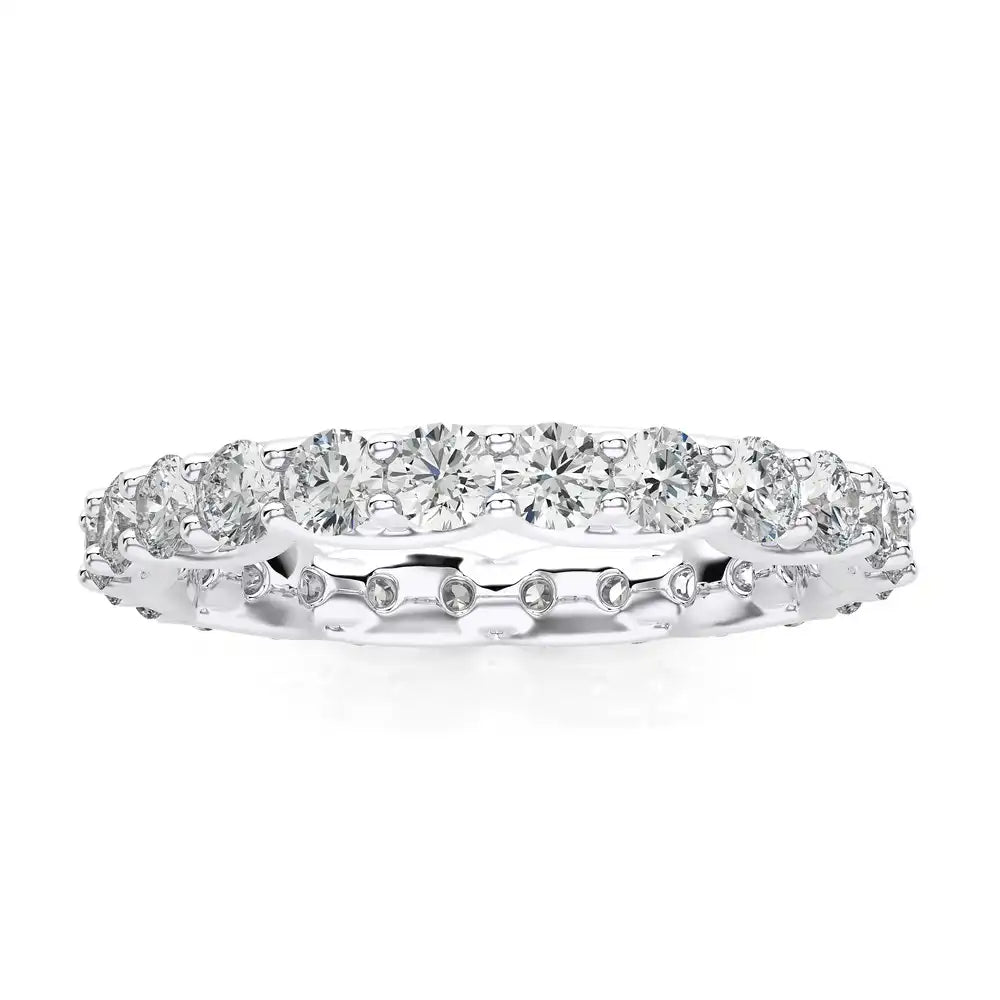 1-1/2 CTW Diamond Prong-Set Full Eternity Band