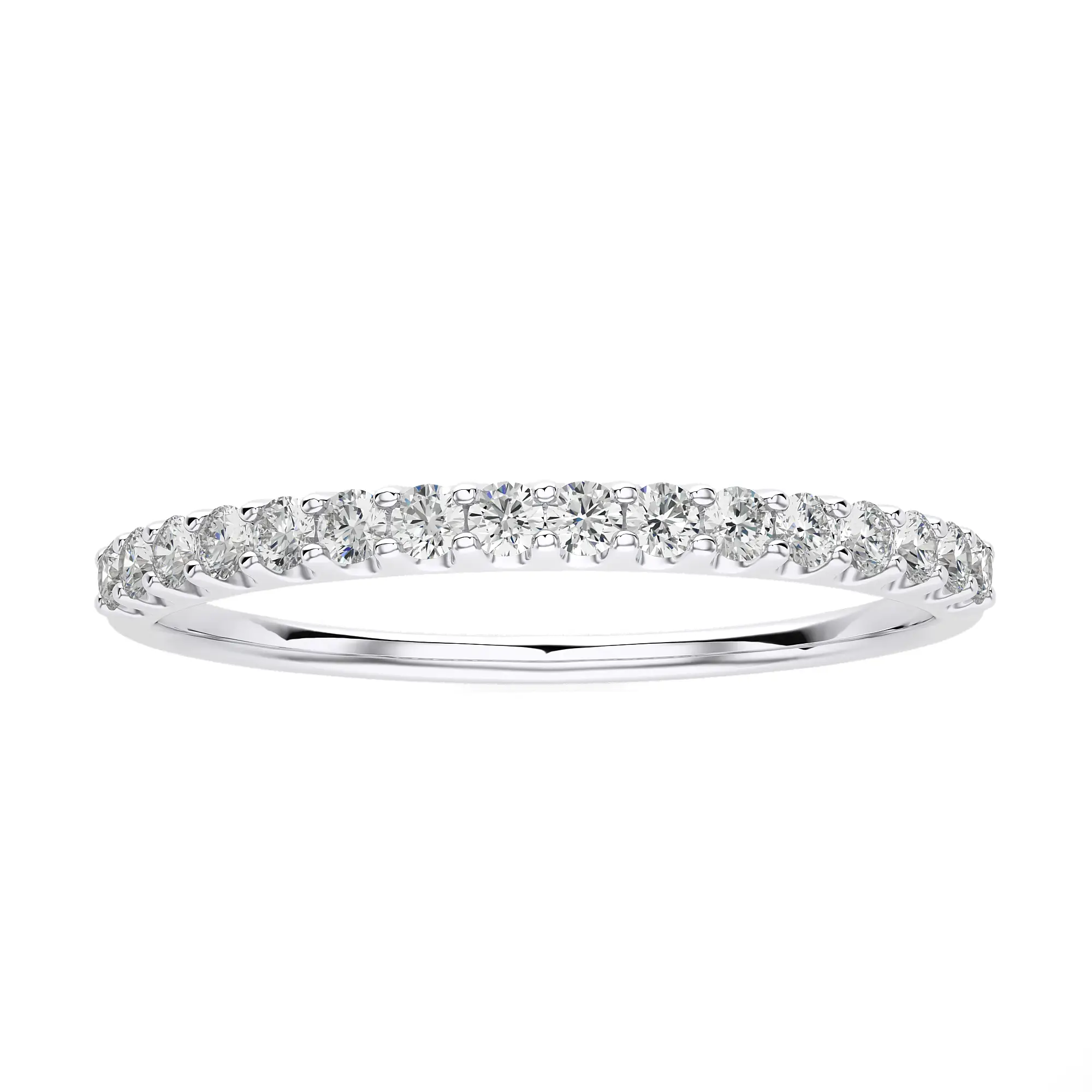 1/5 Ctw Diamond Pave Half Eternity Stackable Band Ring in SI-GH