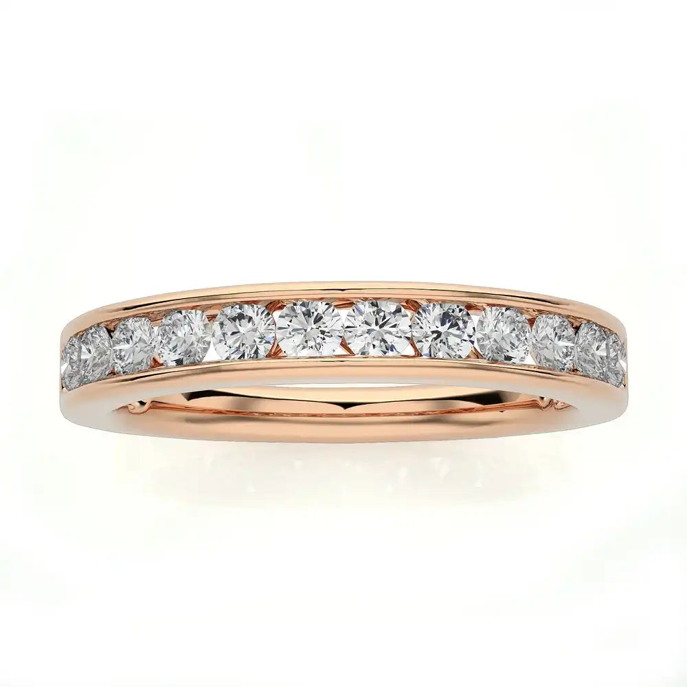 1/2 CTW Classic Chanel Set Half Eternity Wedding Ring