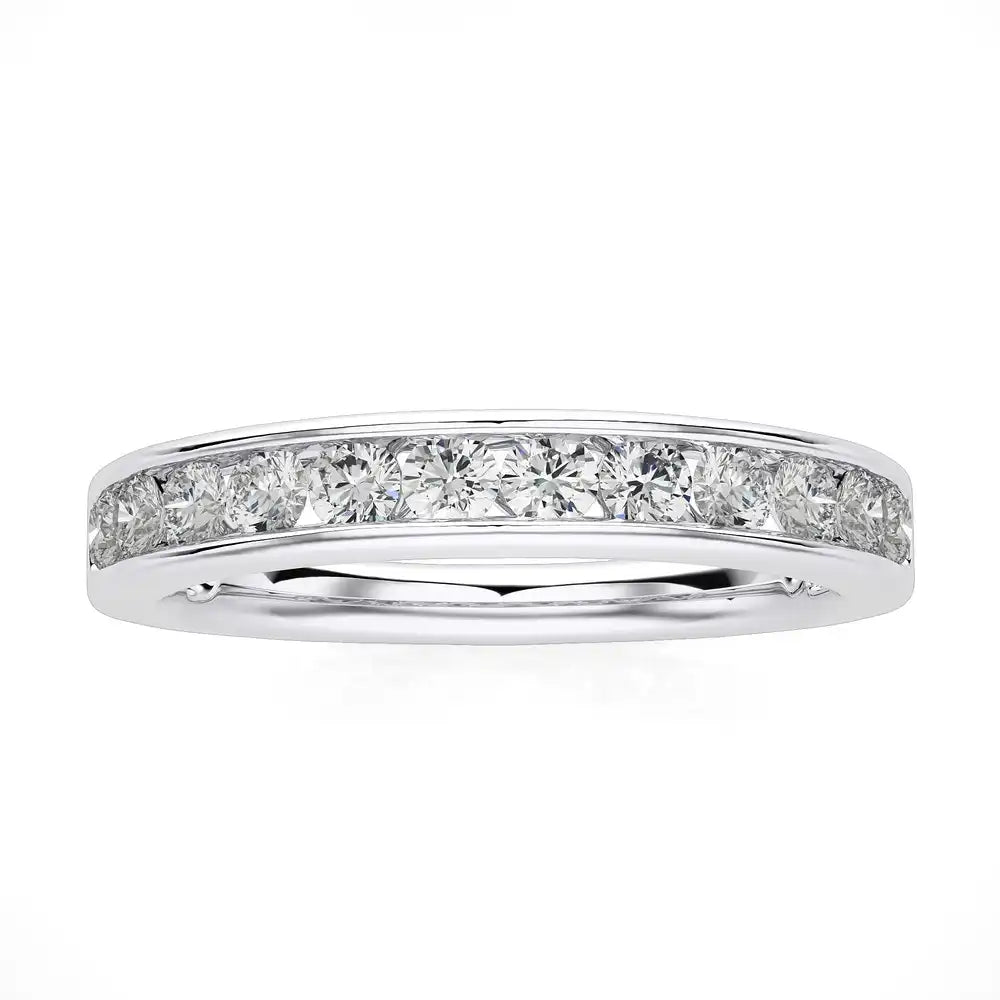 1/2 CTW Classic Chanel Set Half Eternity Wedding Ring