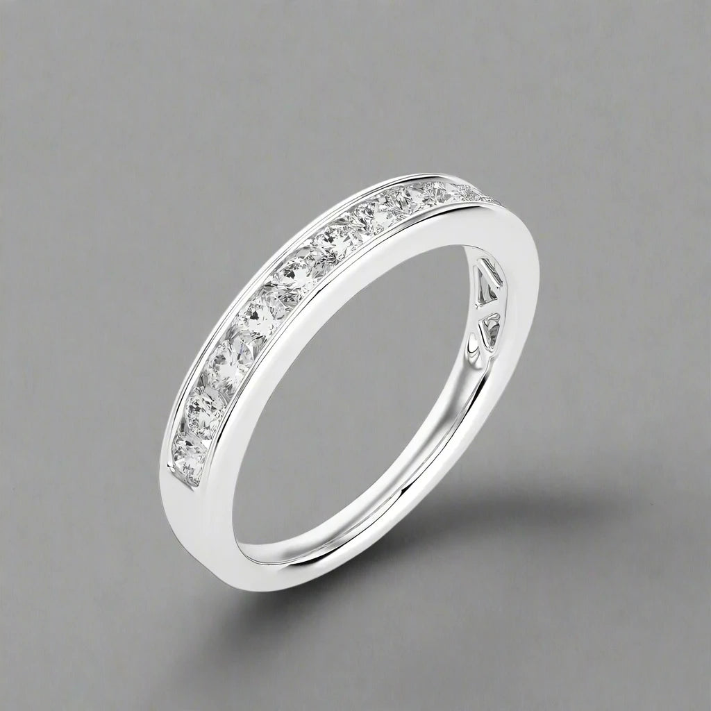 1/2 CTW Classic Chanel Set Half Eternity Wedding Ring