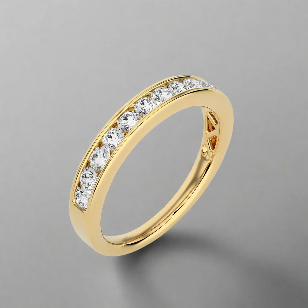 1/2 CTW Classic Chanel Set Half Eternity Wedding Ring