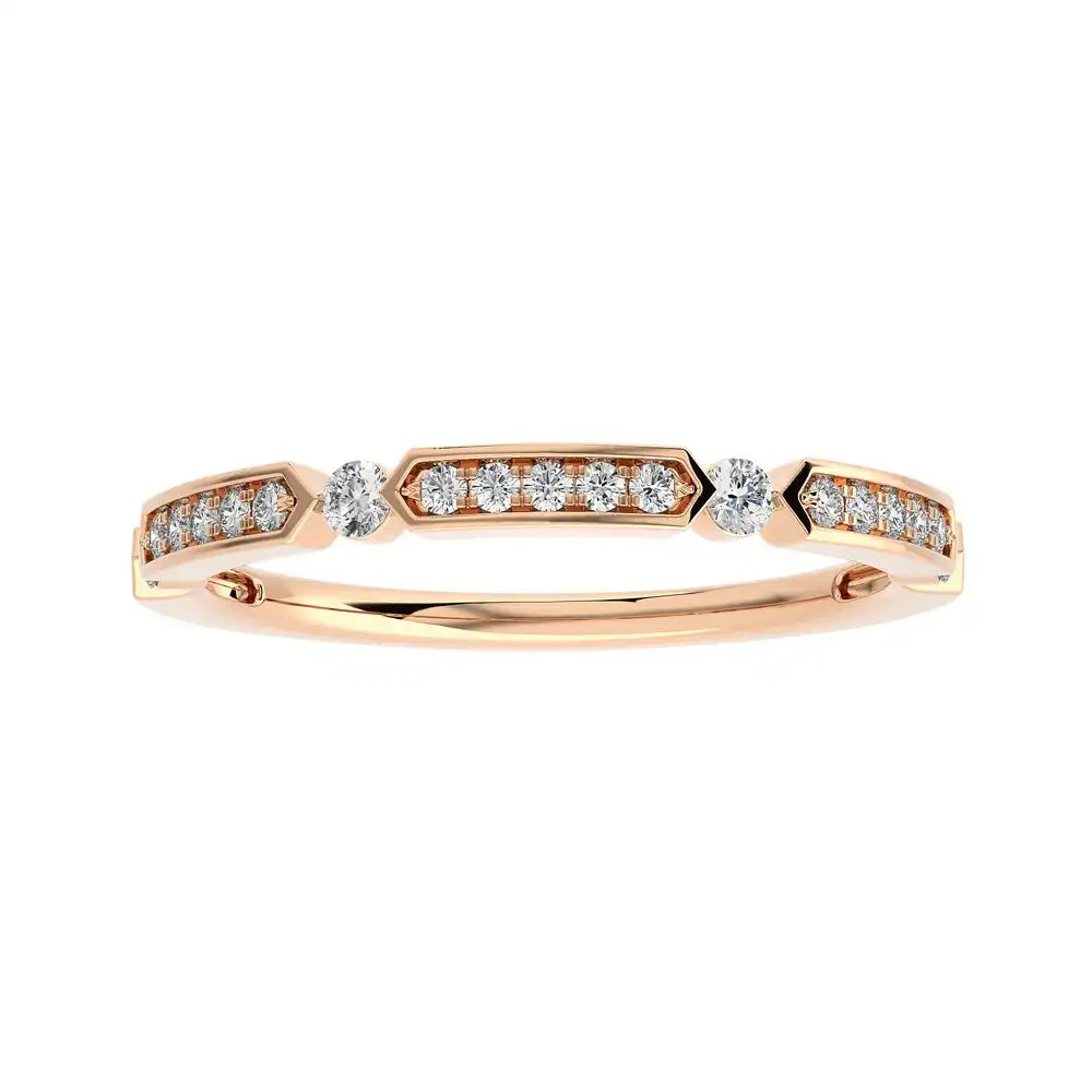 1/5 CTW Pave-set Diamond Subtle Half Eternity Ring