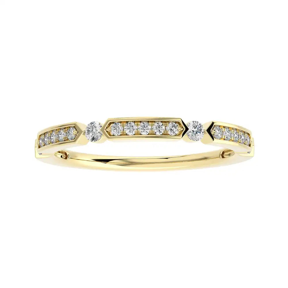 1/5 CTW Pave-set Diamond Subtle Half Eternity Ring