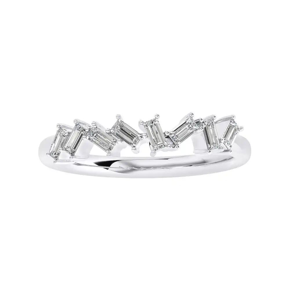 1/2 CTW Baguette Diamonds set in Delicate Band.