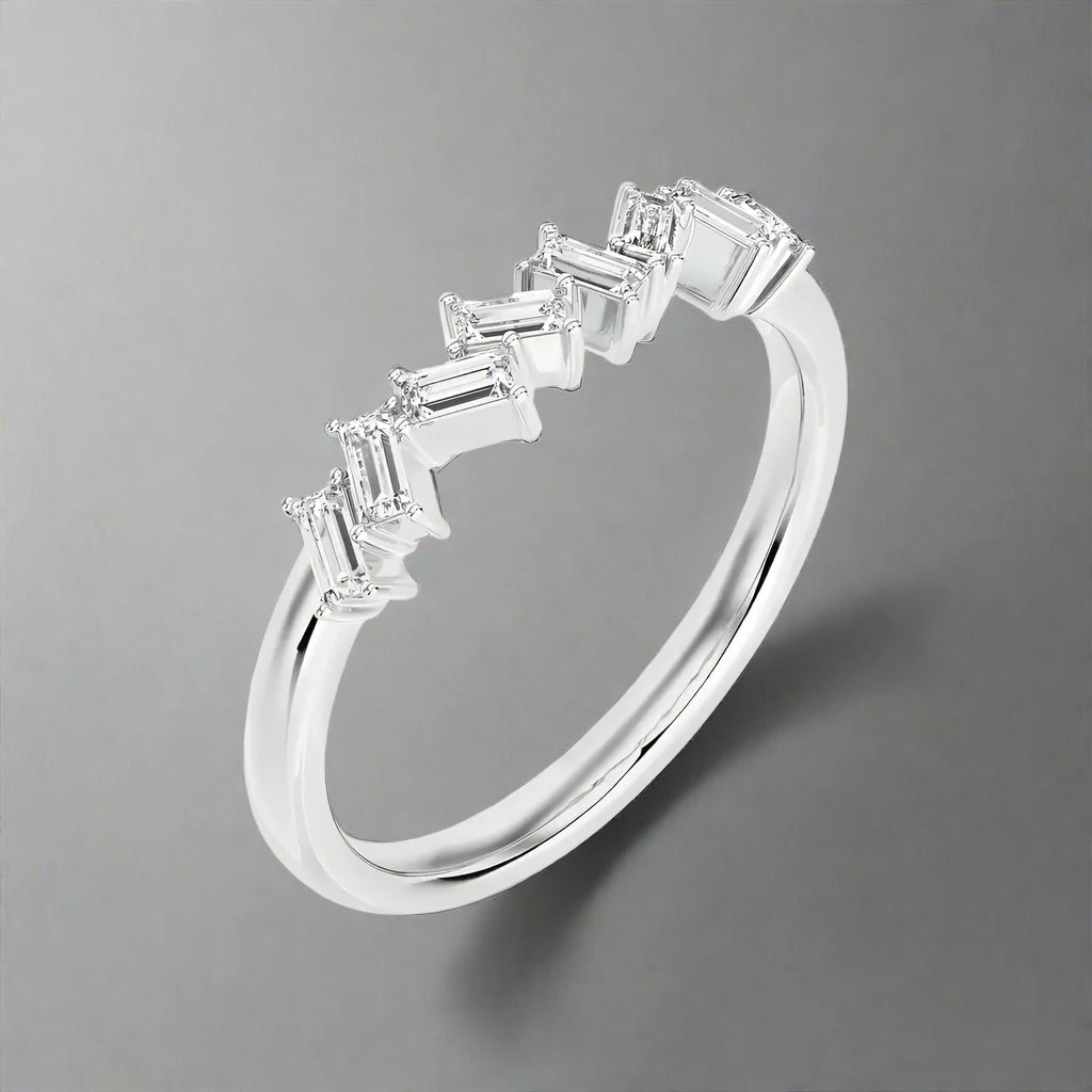 1/2 CTW Baguette Diamonds set in Delicate Band.