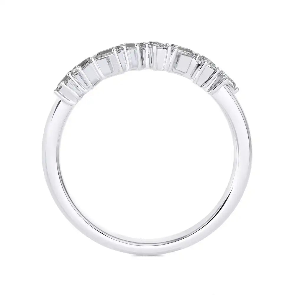 1/2 CTW Baguette Diamonds set in Delicate Band.