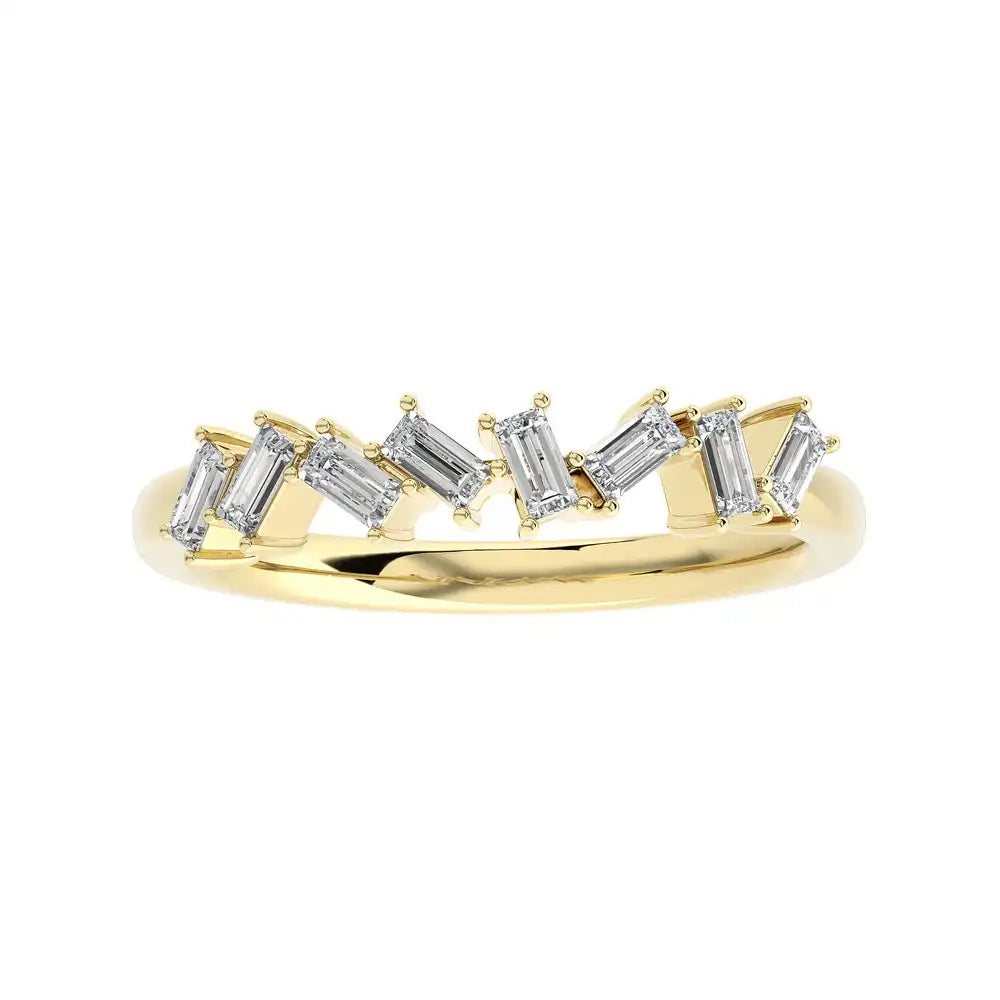 1/2 CTW Baguette Diamonds set in Delicate Band.