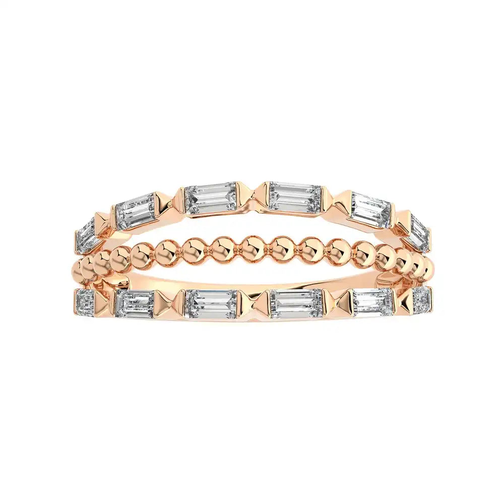 1/2 CTW Baguette Diamonds set in Delicate Fashion Ring.