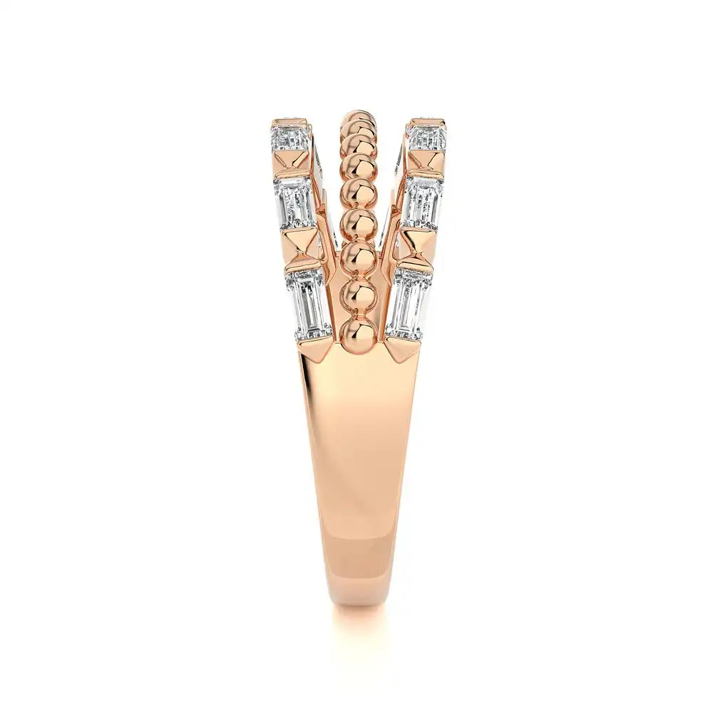 1/2 CTW Baguette Diamonds set in Delicate Fashion Ring.