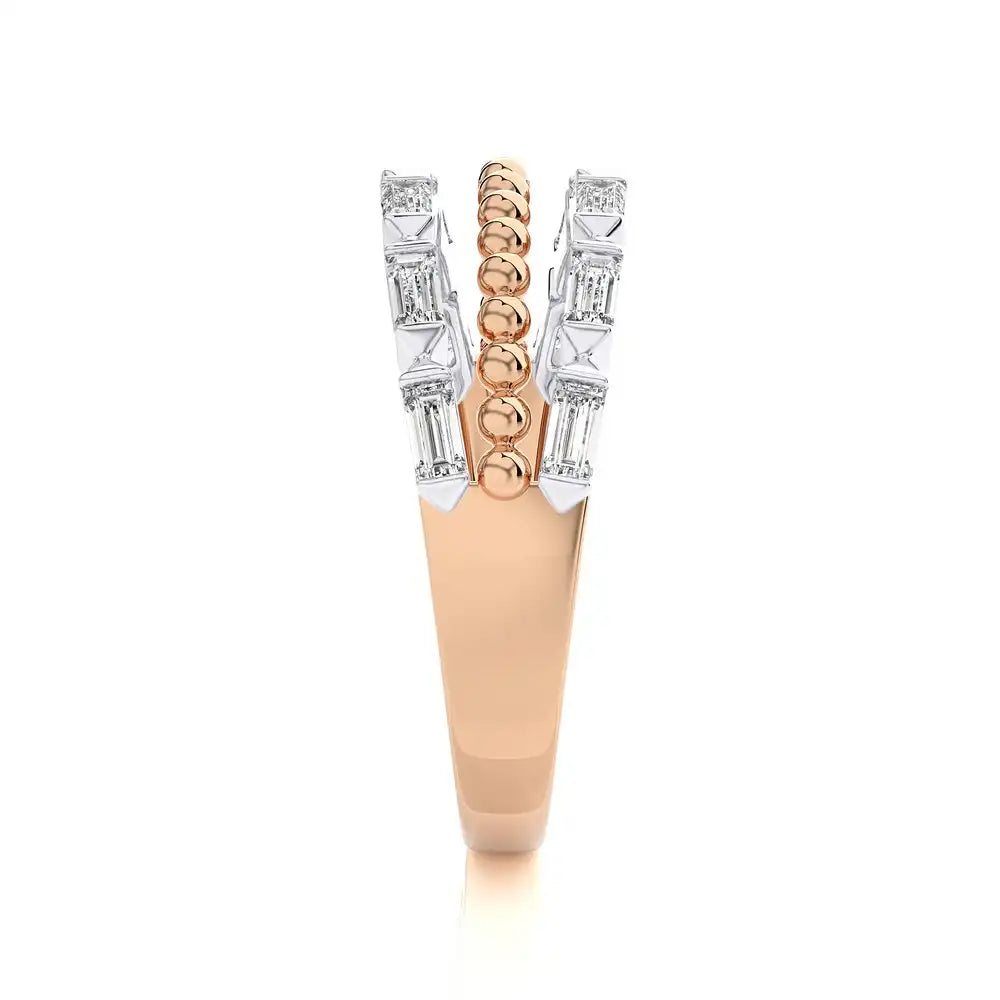 1/2 CTW Baguette Diamonds set in Delicate Fashion Ring.