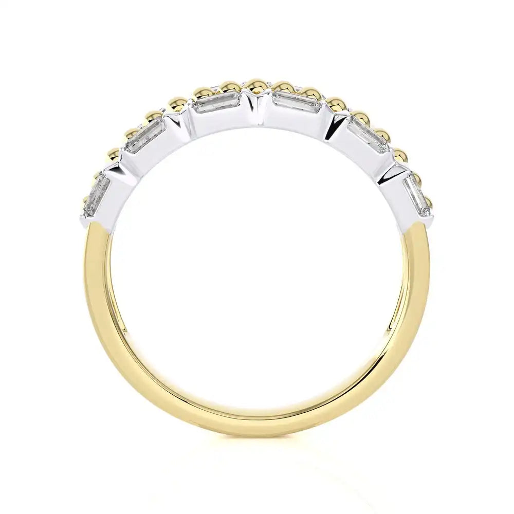 1/2 CTW Baguette Diamonds set in Delicate Fashion Ring.