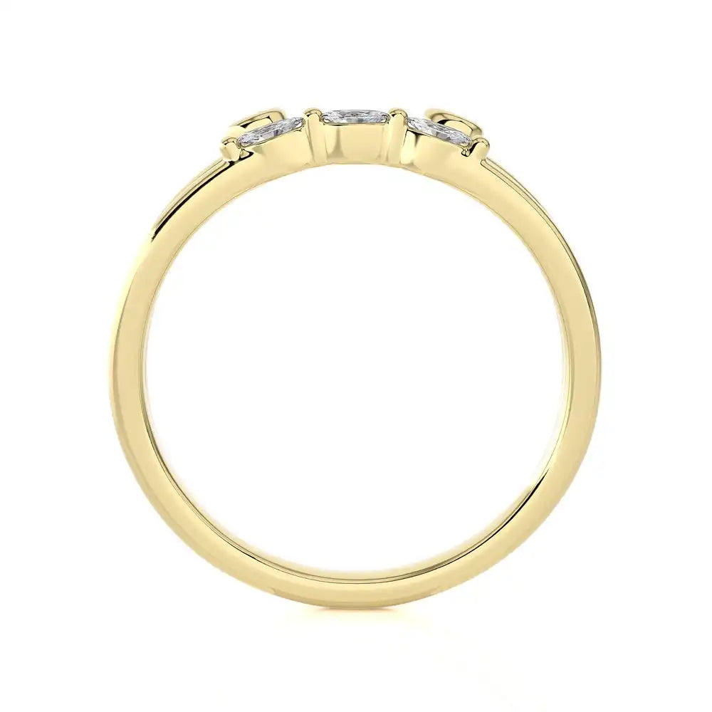 1/8 CTW Round & Marquese Diamonds set in Delicate Fashion Ring.