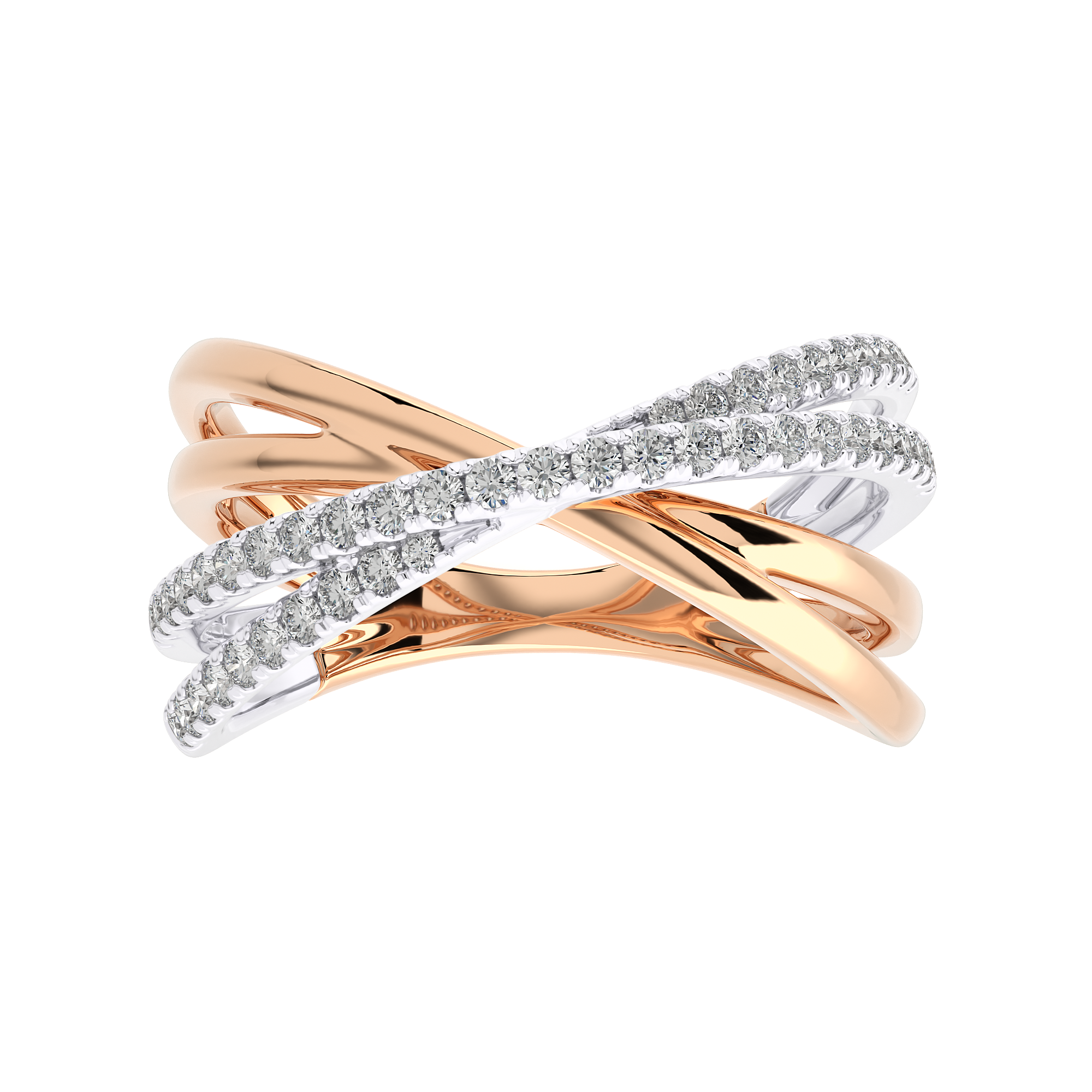 Encanto 14k Two Tone Gold & Diamond Ring