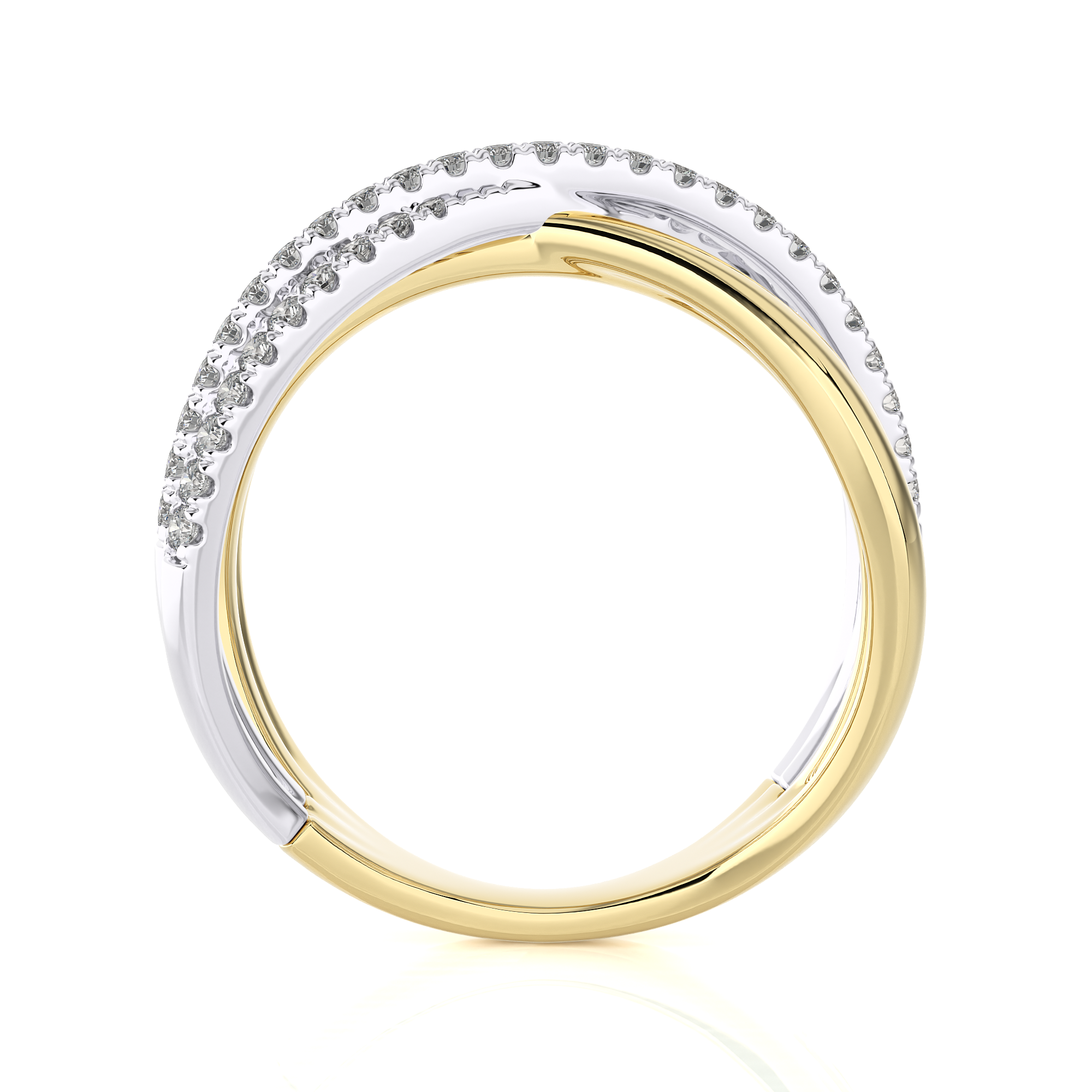 Encanto 14k Two Tone Gold & Diamond Ring