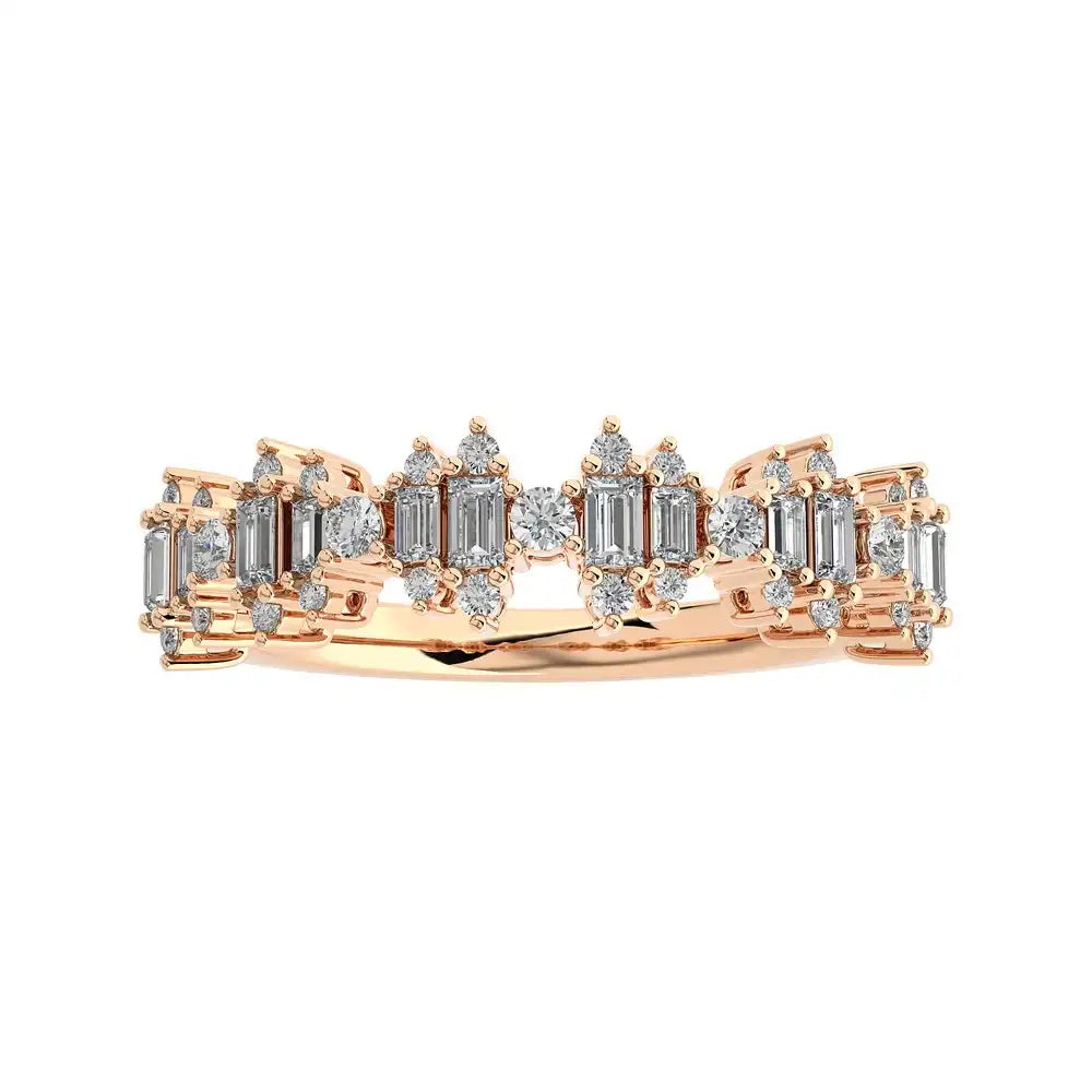 1/2 CTW Baguette Diamonds set in Delicate Band.