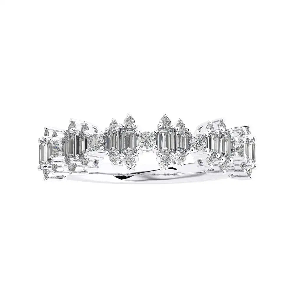 1/2 CTW Baguette Diamonds set in Delicate Band.