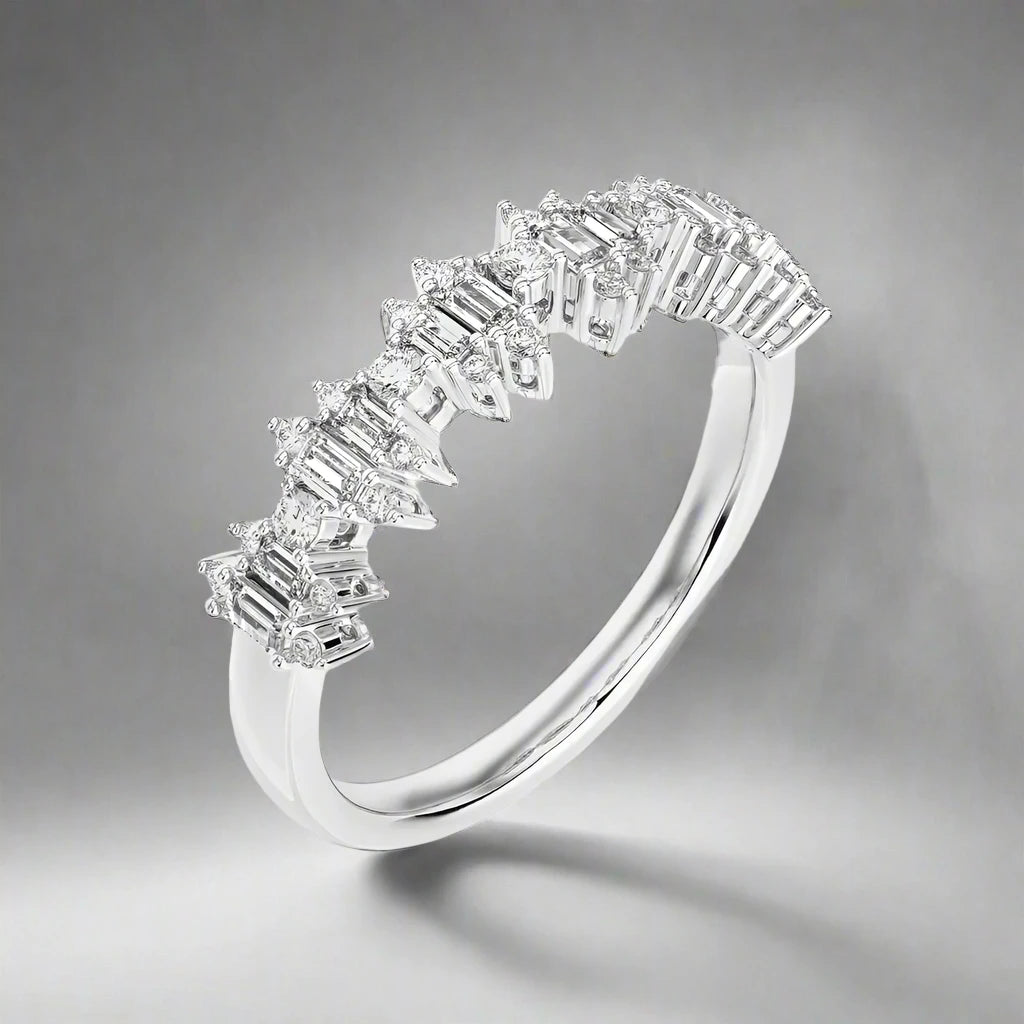 1/2 CTW Baguette Diamonds set in Delicate Band.